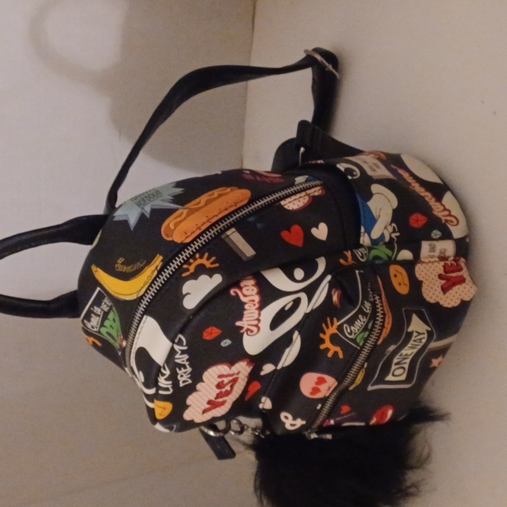 Mini Black Art Deco Backpack - image 4